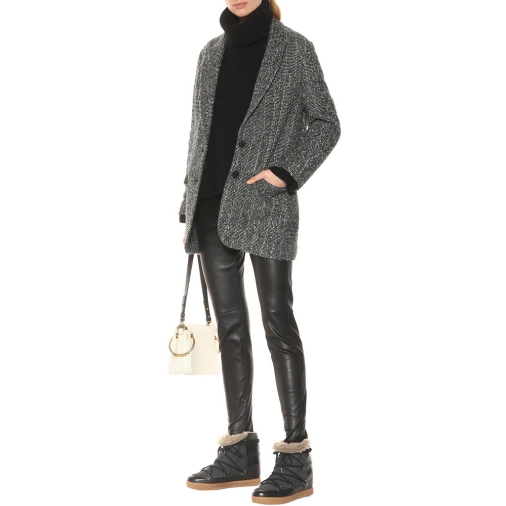 Isabel Marant - Nowles shearling-trimmed leather ankle boot Great in Snow - Picture 4 of 7